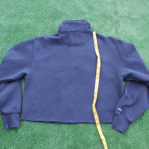 💙Penn State 1855 Navy Blue Quarter Zip cropped sweatshirt - Picture 7 of 8
